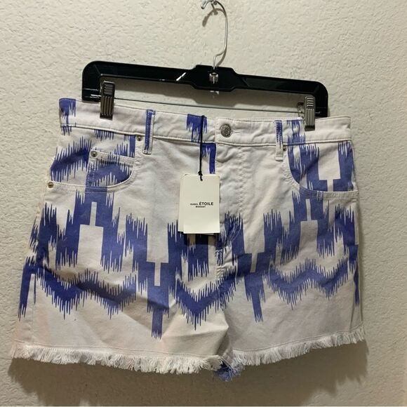 ISABEL MARANT ETOILE LESIAO SHORTS, BLUE size 38 - Picture 6 of 14